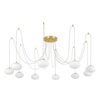 Подвесной светильник Citilux Atman smart CL226A093, LED 120 Вт, бронзовый/белый
