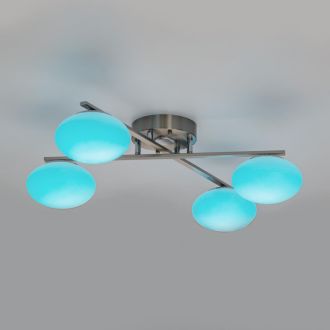 Накладная люстра Citilux Atman smart CL226A141, LED 48 Вт, хром матовый/белый