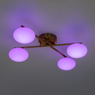 Накладная люстра Citilux Atman smart CL226A143, LED 48 Вт, бронзовый/белый