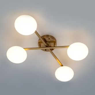 Накладная люстра Citilux Atman smart CL226A143, LED 48 Вт, бронзовый/белый