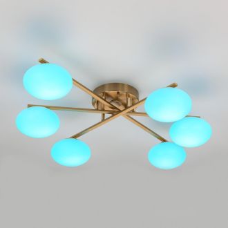 Накладная люстра Citilux Atman smart CL226A163, LED 72 Вт, бронзовый/белый