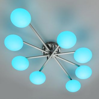 Накладная люстра Citilux Atman smart CL226A181, LED 96 Вт, хром матовый/белый