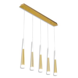 Подвесной светильник Citilux Вегас CL227052, LED 35 Вт, золото матовое/белый