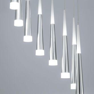Каскадная люстра Citilux Вегас CL227140, LED 98 Вт, хром матовый/белый