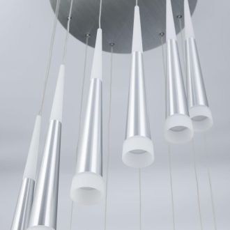 Каскадная люстра Citilux Вегас CL227140, LED 98 Вт, хром матовый/белый