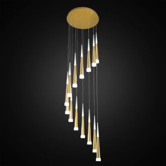 Каскадная люстра Citilux Вегас CL227142, LED 98 Вт, золото матовое/белый