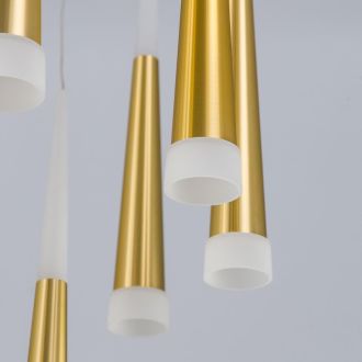 Каскадная люстра Citilux Вегас CL227142, LED 98 Вт, золото матовое/белый