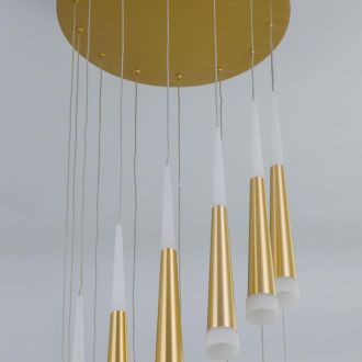 Каскадная люстра Citilux Вегас CL227142, LED 98 Вт, золото матовое/белый