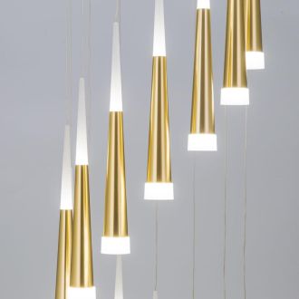 Каскадная люстра Citilux Вегас CL227142, LED 98 Вт, золото матовое/белый