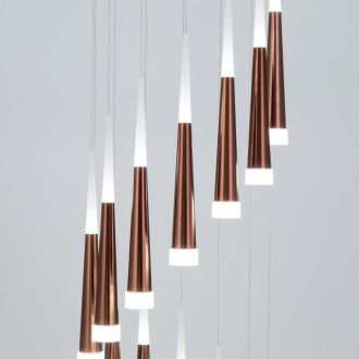 Каскадная люстра Citilux Вегас CL227143, LED 98 Вт, коричневый/белый