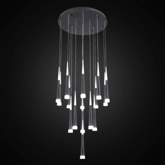 Каскадная люстра Citilux Вегас CL227161, LED 112 Вт, черный/белый