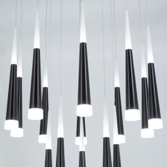 Каскадная люстра Citilux Вегас CL227161, LED 112 Вт, черный/белый