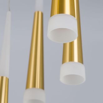 Каскадная люстра Citilux Вегас CL227162, LED 112 Вт, золото матовое/белый