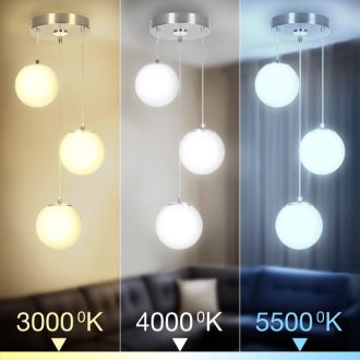 Каскадная люстра Citilux Адам Смарт CL228A031, LED 36 Вт, хром матовый/белый