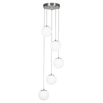 Каскадная люстра Citilux Адам Смарт CL228A051, LED 60 Вт, хром матовый/белый