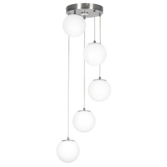 Каскадная люстра Citilux Адам Смарт CL228A051, LED 60 Вт, хром матовый/белый