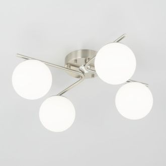 Накладная люстра Citilux Адам Смарт CL228A141, LED 48 Вт, хром матовый/белый