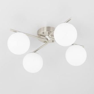 Накладная люстра Citilux Адам Смарт CL228A141, LED 48 Вт, хром матовый/белый