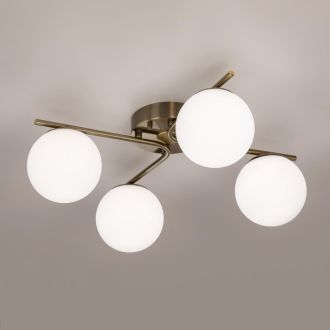 Накладная люстра Citilux Адам Смарт CL228A143, LED 48 Вт, бронзовый/белый
