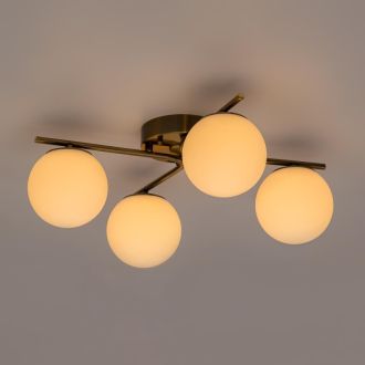 Накладная люстра Citilux Адам Смарт CL228A143, LED 48 Вт, бронзовый/белый