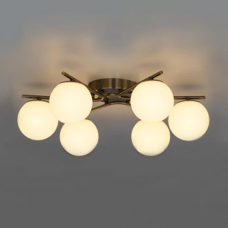 Накладная люстра Citilux Адам Смарт CL228A163, LED 70 Вт, бронзовый/белый