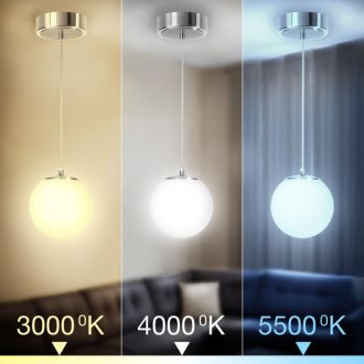 Подвесной светильник Citilux Адам Смарт CL228B011, LED 12 Вт, хром матовый/белый