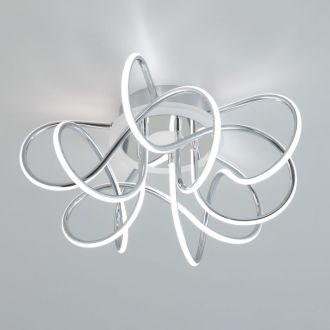 Накладная люстра Citilux Джемини Смарт CL229A151E, LED 95 Вт, хром/белый