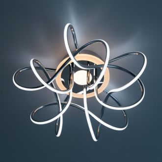 Накладная люстра Citilux Джемини Смарт CL229A151E, LED 95 Вт, хром/белый