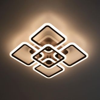 Накладная люстра Citilux Марсель Смарт CL232A155E, LED 75 Вт, коричневый/белый