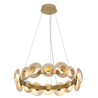 Подвесная люстра Citilux Jantar CL240173, LED 72 Вт, латунный/оранжевый