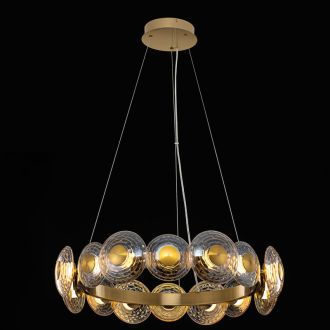 Подвесная люстра Citilux Jantar CL240173, LED 72 Вт, латунный/оранжевый