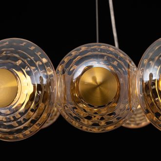 Подвесная люстра Citilux Jantar CL240173, LED 72 Вт, латунный/оранжевый