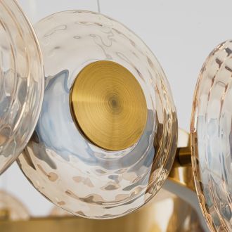 Подвесная люстра Citilux Jantar CL240173, LED 72 Вт, латунный/оранжевый