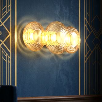 Бра Citilux Jantar CL240333, LED 18 Вт, латунный/оранжевый, современный стиль