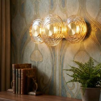 Бра Citilux Jantar CL240333, LED 18 Вт, латунный/оранжевый, современный стиль