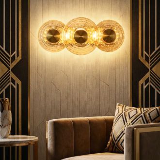 Бра Citilux Jantar CL240333, LED 18 Вт, латунный/оранжевый, современный стиль