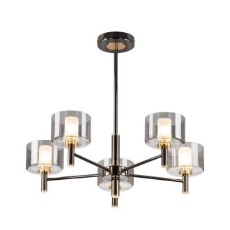 Люстра на штанге Citilux Elan CL241151, 5×G9 по 10 Вт, черный/серый