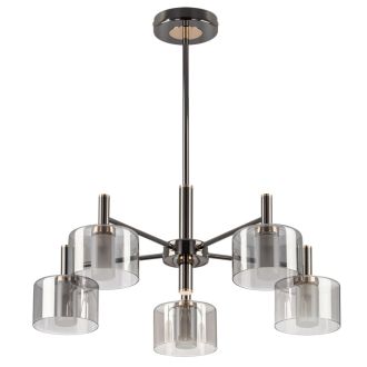 Люстра на штанге Citilux Elan CL241151, 5×G9 по 10 Вт, черный/серый
