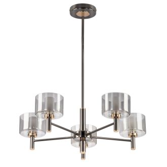 Люстра на штанге Citilux Elan CL241151, 5×G9 по 10 Вт, черный/серый
