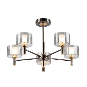 Люстра на штанге Citilux Elan CL241151, 5×G9 по 10 Вт, черный/серый