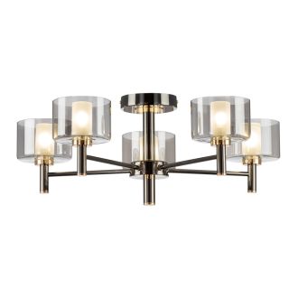 Люстра на штанге Citilux Elan CL241151, 5×G9 по 10 Вт, черный/серый