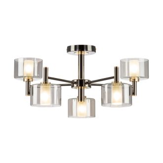 Люстра на штанге Citilux Elan CL241151, 5×G9 по 10 Вт, черный/серый