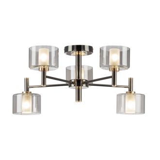 Люстра на штанге Citilux Elan CL241151, 5×G9 по 10 Вт, черный/серый