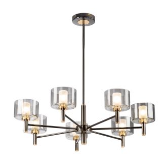 Люстра на штанге Citilux Elan CL241171, 7×G9 по 10 Вт, черный/серый