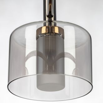 Люстра на штанге Citilux Elan CL241171, 7×G9 по 10 Вт, черный/серый