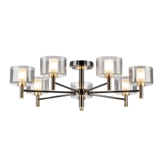 Люстра на штанге Citilux Elan CL241171, 7×G9 по 10 Вт, черный/серый