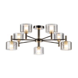 Люстра на штанге Citilux Elan CL241171, 7×G9 по 10 Вт, черный/серый