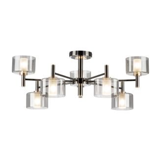 Люстра на штанге Citilux Elan CL241171, 7×G9 по 10 Вт, черный/серый