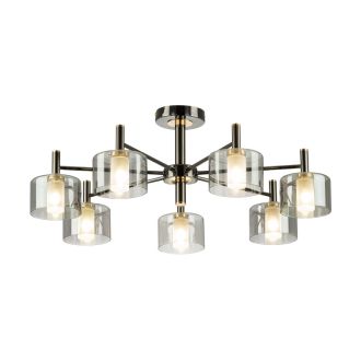 Люстра на штанге Citilux Elan CL241171, 7×G9 по 10 Вт, черный/серый