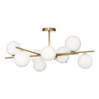 Люстра на штанге Citilux Ronny CL242193, 9×G9 по 10 Вт, бронзовый/белый